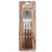 Natura 3 Piece BBQ Forks Set with Wooden Handles – Durable Stainless Steel Barbecue Tools