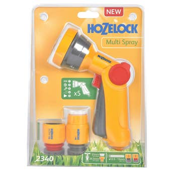 Hozelock Multi Spray Hose Gun – 5 Spray Patterns with Trigger Lock and Flow Control