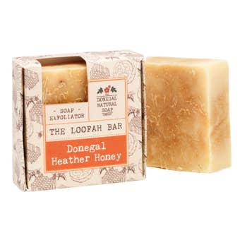Donegal Heather Honey Loofah Natural Soap I Handmade Irish Soap with May Chang and Sage Essential Oils