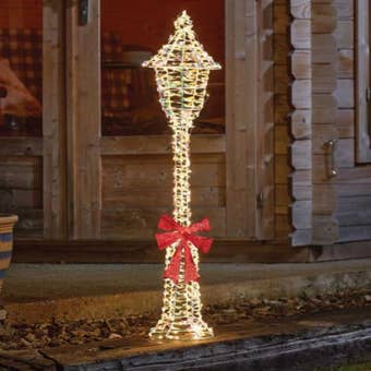 OpaLight 90cm Lamp Post LV – Warm White LED Christmas Decoration with Low Voltage Transformer for Indoor and Outdoor Use