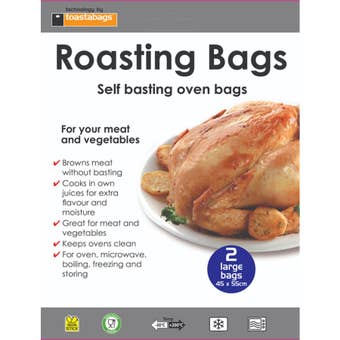 Planit Products Large Oven Roasting Bags 2 Pack – Juicy, Flavourful Cooking Made Easy