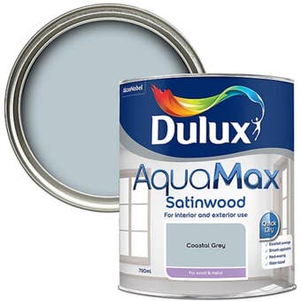 Dulux AquaMax Satinwood Coastal Grey Metal and Wood Paint 750ml