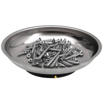 Benson Magnetic Screw and Nail Storage Tray 10 cm – Steel Parts Holder with Rubber Protective Base