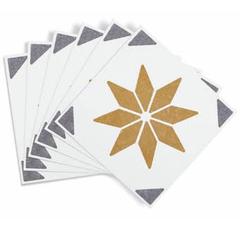 D-C-Fix Alia Gold Self-Adhesive Wall Tiles 15cm x 15cm Pack of 6 – Waterproof Peel and Stick Splashback