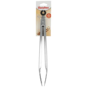 Metaltex Multipurpose Locking Tongs – 34cm Stainless Steel Kitchen Tool