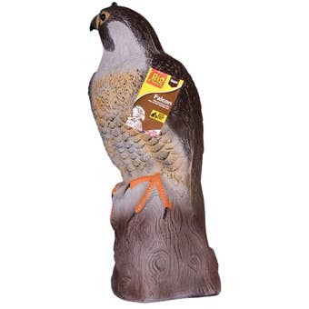 Falcon Bird Deterrent – Life-Like Bird of Prey with Anchor Base, 14 Inch