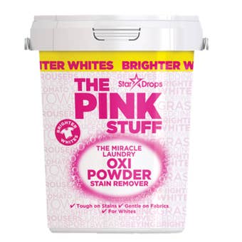 The Pink Stuff Miracle Laundry Oxi Powder for Whites – 1kg Stain Remover with Oxi Action