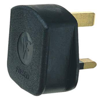 Lincoln 13A Fused 3-Pin Synthetic Rubber Plug Top with Cord Grip – Black