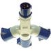 Powermaster 16A 220V 3 Way Splitter Blue 2 Pin + Earth Power Connector