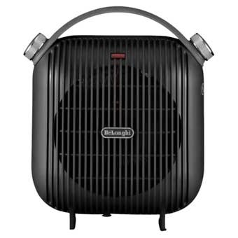 DeLonghi Capsule Hobby Portable Fan Heater 2400W Compact with 2 Power Settings Safety Auto-Off and IP21 Protection