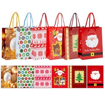 Christmas Gift Bag 6 Assorted Designs XL – Premium Paper Gift Bags 33x41x9.5cm (Each)