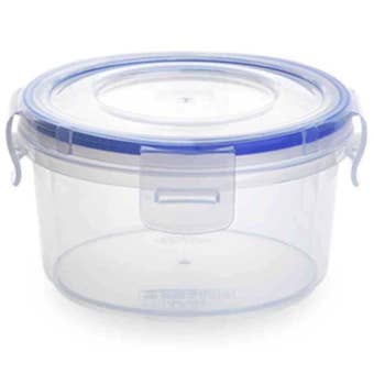 Round Zip Lock Storage Box 550ml I Airtight Food-Safe Container for Everyday Fresh Storage