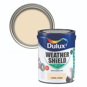Dulux Weathershield Smooth Masonry Paint - Coral Ivory 5L