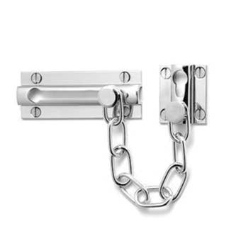 Yale Polished Chrome Effect Stainless Steel Door Chain – 215mm Security Chain for Wooden Doors