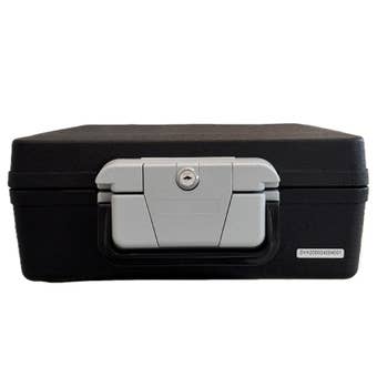 Tessi A4 Fireproof and Waterproof Document Safe with Carry Handle and Cylinder Lock – 30 Minute Fire Protection IPX6 Water Resistant