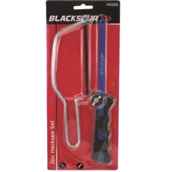 Blackspur 2 Piece Hacksaw Set – Mini Hacksaw and Junior Hacksaw for Metal, Plastic and Wood Cutting