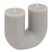 U-shaped Candle 400g - Grey