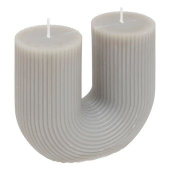 U-shaped Candle 400g - Grey