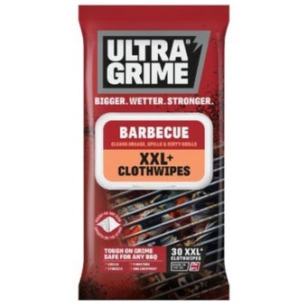 UltraGrime BBQ XXL+ Clothwipes – Heavy-Duty Grease & Grime Cleaning Wipes (Pack of 30)
