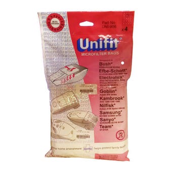 Unifit Microfilter UNI-906 Vacuum Bags - Pack of 4