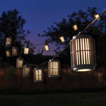 Urbane Low Voltage Warm White String Lights Set of 10 with Connectable Outdoor LED Bulbs