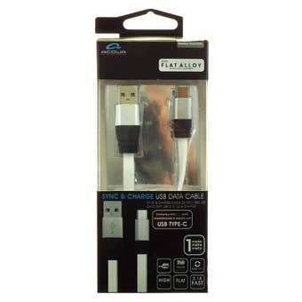 Acqua White 1m Sync & Charge USB Data Cable