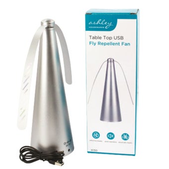 USB FLY REPELLENT FAN - SILVER