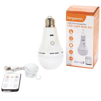 Kingavon USB Rechargeable LED Light Bulb Set I Kingavon USB Rechargeable LED Light Bulb Set