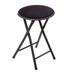 Velvet Folding Stool - Black