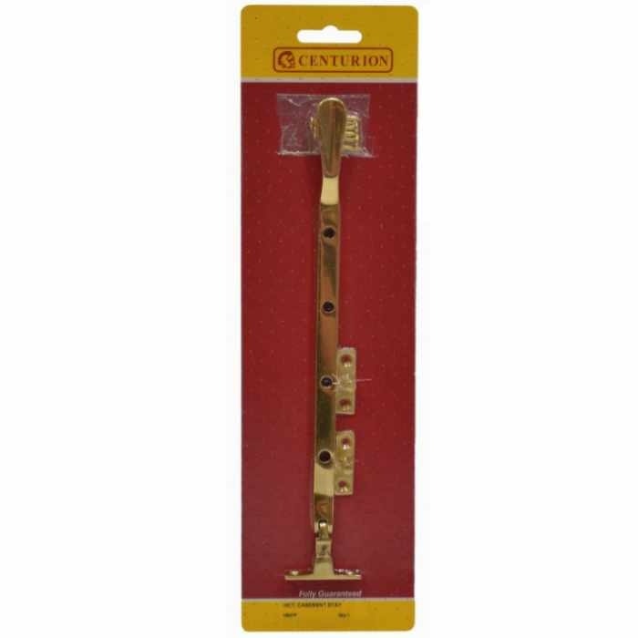 10" Polished Brass Victorian Casement Stay