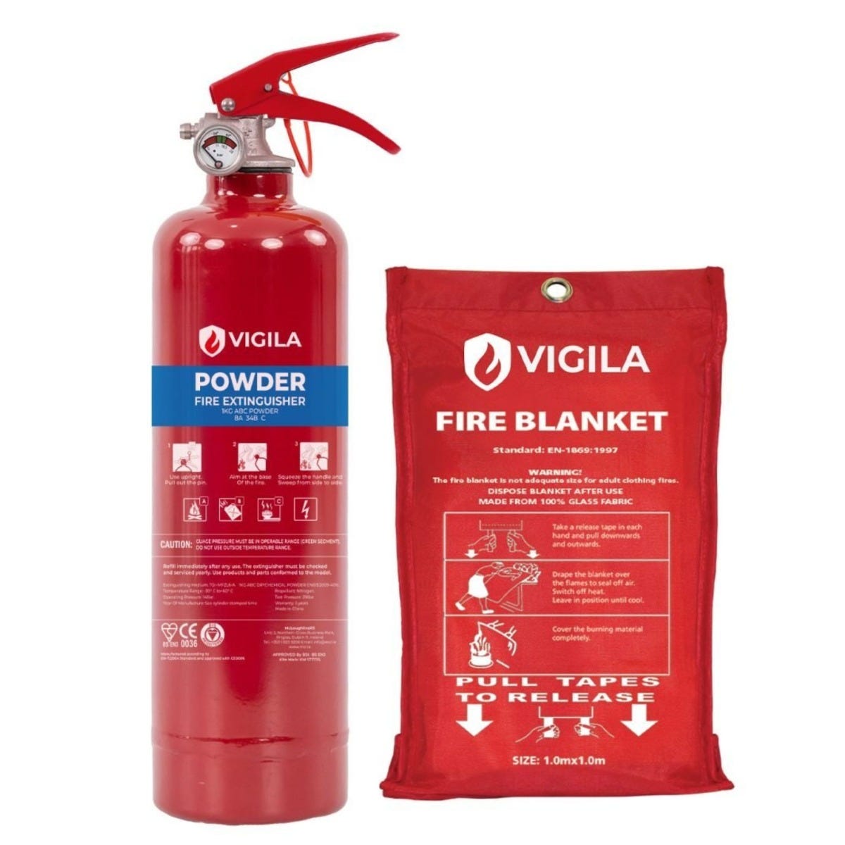 Vigila Fire Safety Kit – Home & Kitchen Fire Protection Set
