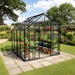 Phoenix Range of Low Threshold Greenhouses-8ft x 8ft-Black-Horticultural Glass