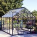 The 8ft Wide Vitavia Phoenix Range of Low Threshold Greenhouses-8ft x 14ft-Black-Horticultural Glass