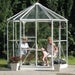 The Vitavia Hera Garden Room Horticultural Glass Silver 8ft x 7ft