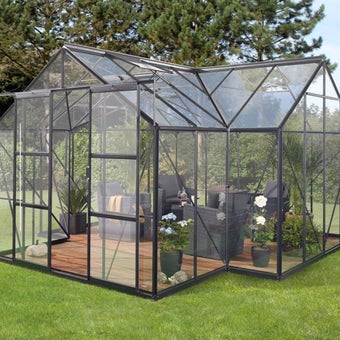The Sirius Orangery Style Greenhouse - Black Finish