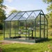 The Venus 6 x 8 (1.93 x 2.57m) Green - Toughened Glass