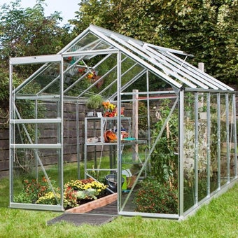 The 6ft x 10ft Silver Finish - Standard Glass