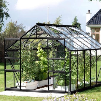 The Vitavia Jupiter 8ft x 8ft Black Finish - Standard Glass