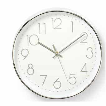 Silver Wall Clock - 203mm