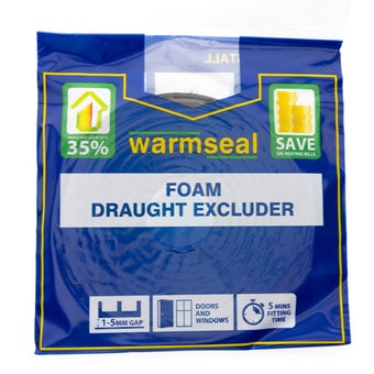 Warmseal Extra Value Foam Draught Excluder 5m I Suitable for gaps 1.5mm to 3.5mm