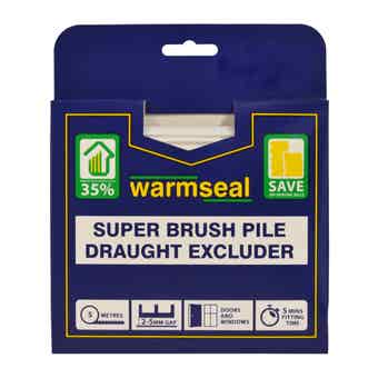 Warmseal Super Brush Pile - White 5m