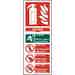 Fire extinguisher composite - Water - PVC Sign (75mm x 200mm)