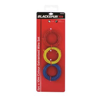 Blackspur 3pc 10m Colour Galvanised Wire Set
