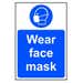 Centurion Self-Adhesive Vinyl Wear face Mask Sign - 400 x 600mm