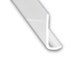 White PVC Unequal Corner Curved Lip Profile - 7mm x 19mm x 1m