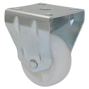 Castor Fixed White 50mm - 50kg