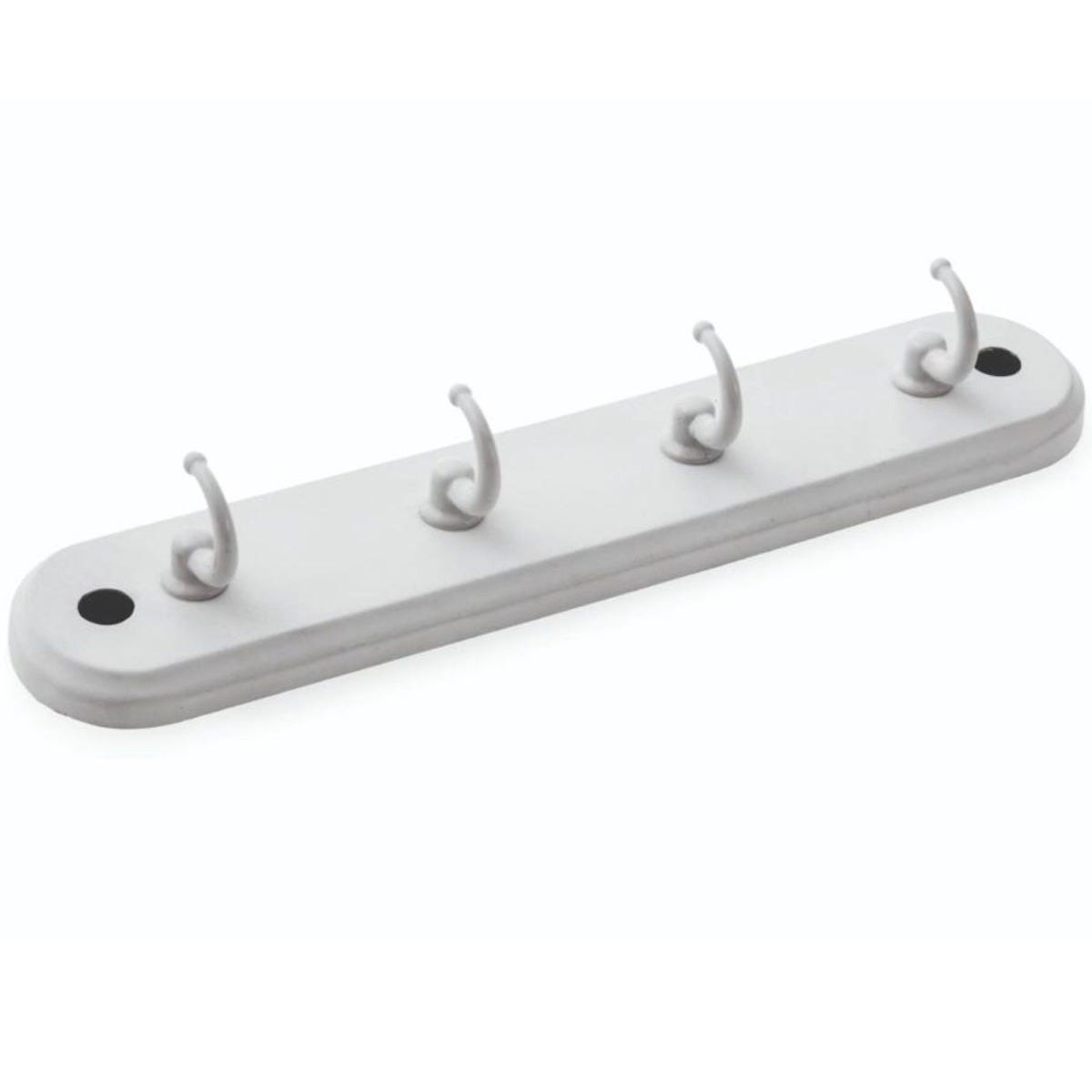 White 4 Hook Key Rack – Stylish & Practical Key Storage