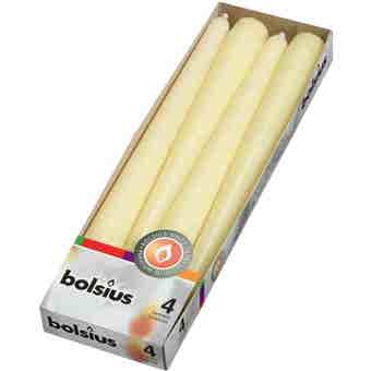 Bolsius Tapered Dinner Candles - Pack of 4
