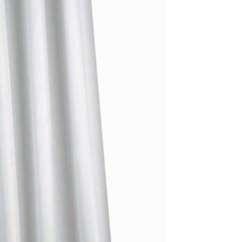 Croydex Textile Shower Curtain Plain White