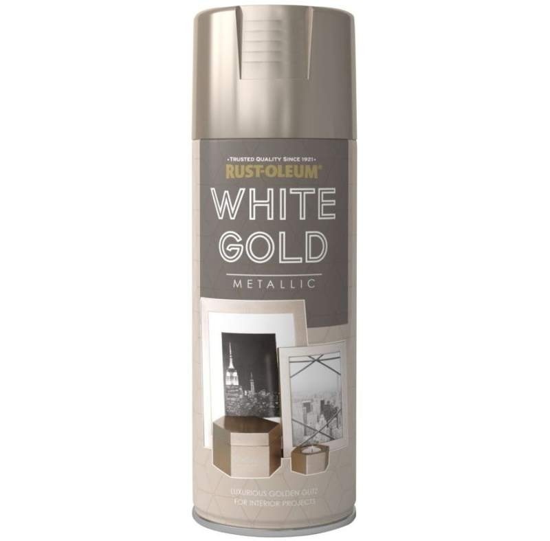 Rust-Oleum Modern Metallic Spray Paint - White Gold 400ml